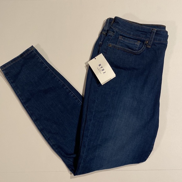 NYDJ SZ 8 Medium Wash Skinny Denim Blue Jeans New D31 - Picture 9 of 16